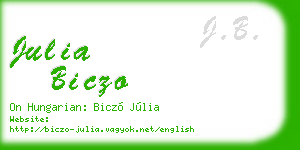 julia biczo business card